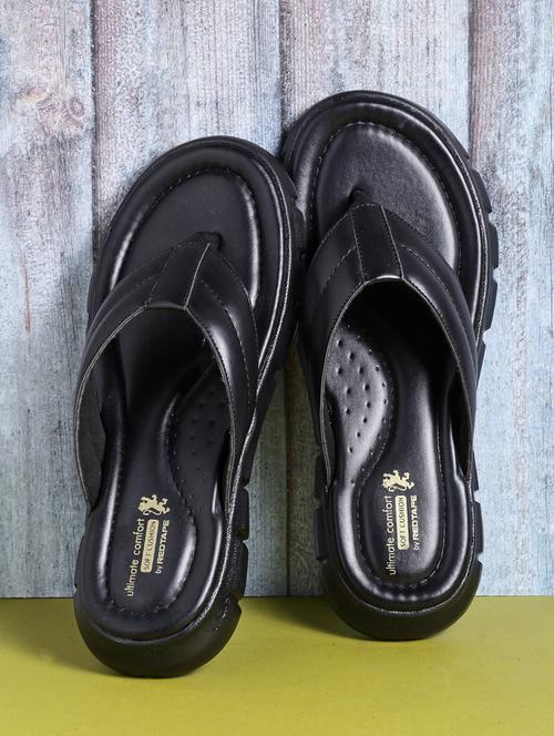 men black solid slip on sandal - 21924201 - Very Small Image - 1