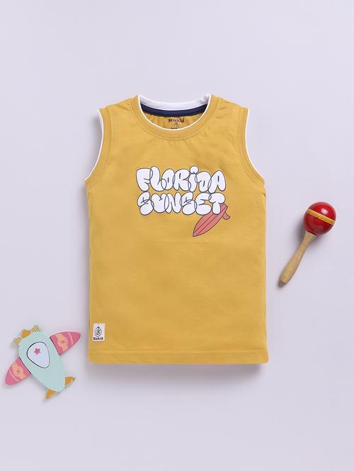 kids printed round neck sleeveless t-shirt - 21924945 - Very Small Image - 1