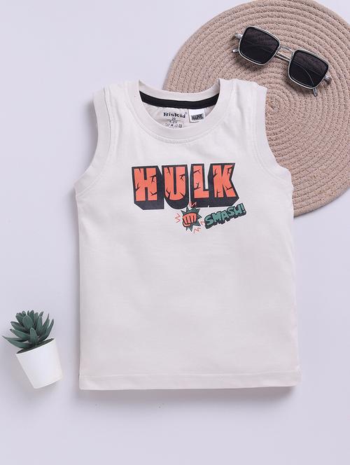 kids printed round neck sleeveless t-shirt - 21924947 - Very Small Image - 1