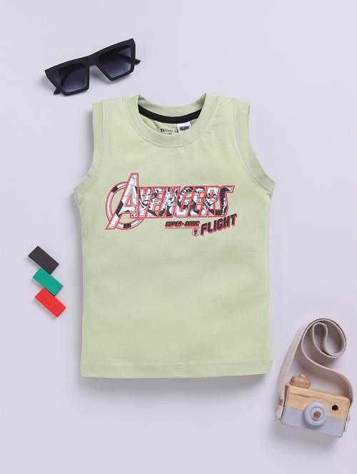kids printed round neck sleeveless t-shirt - 21924951 - Very Small Image - 1