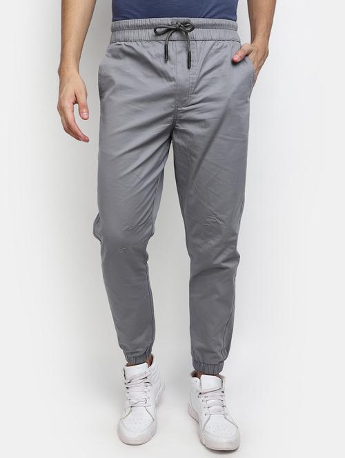 men solid mid rise regular fit jogger - 21925089 - Very Small Image - 1