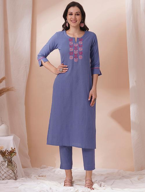 women three quarter sleeve straight kurta - 21925768 - Very Small Image - 1