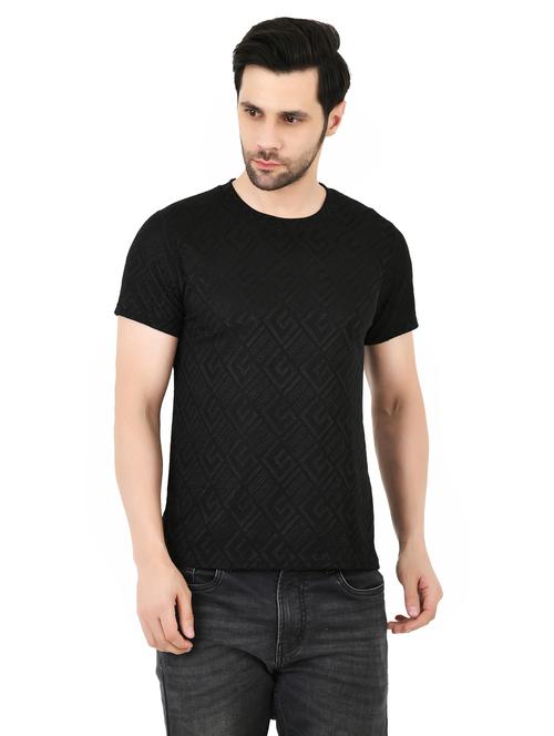 men self designed short sleeves regular fit t-shirt - 21927992 - Very Small Image - 1