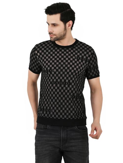 men checkered short sleeves regular fit t-shirt - 21927994 - Very Small Image - 1