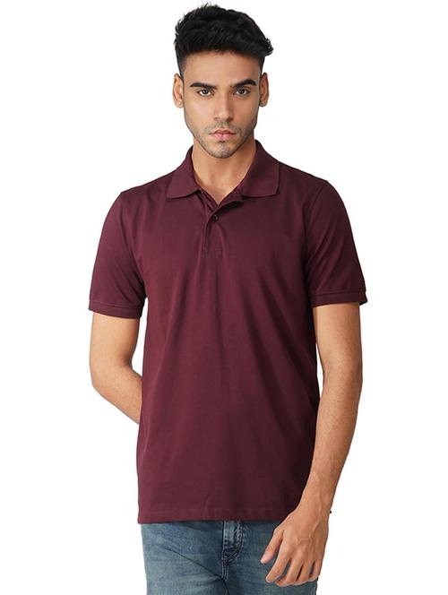 men solid short sleeves regular fit polo t-shirt - 21928105 - Very Small Image - 1