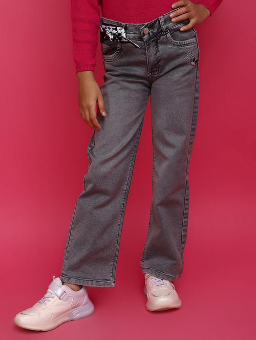 girls solid mid rise straight fit jean - 21930587 - Very Small Image - 1