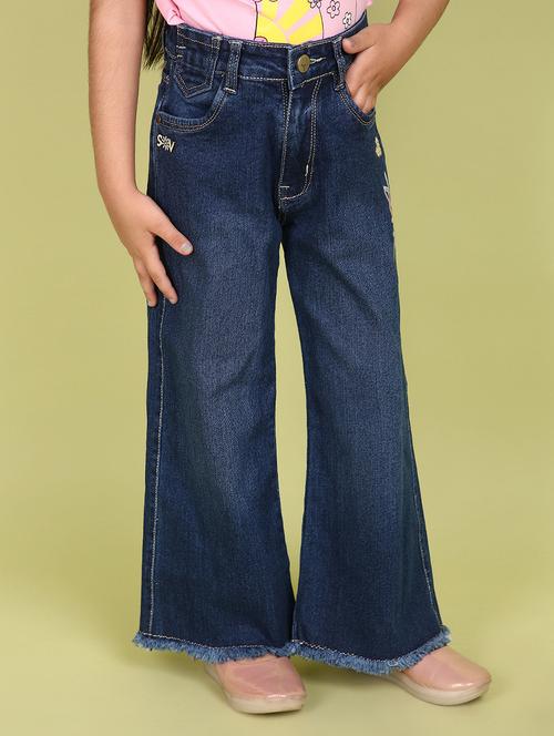 girls solid mid rise wide leg jeans - 21930609 - Very Small Image - 1