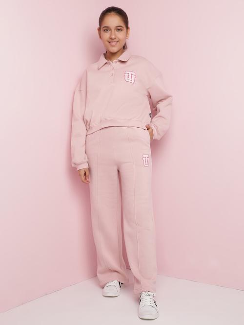 girls solid long sleeve active wear set - 21930691 - Very Small Image - 1
