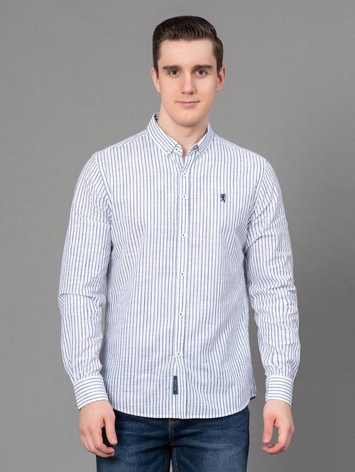 men striped long sleeve regular fit casual shirt - 21934316 - Very Small Image - 1
