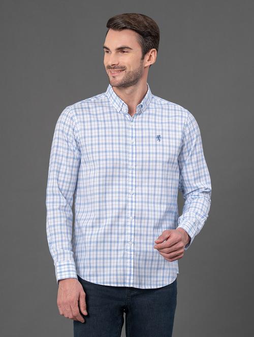 men checkered long sleeve regular fit casual shirt - 21934354 - Very Small Image - 1