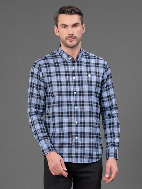 men checkered long sleeve regular fit casual shirt - 21934384 - Very Small Image - 1