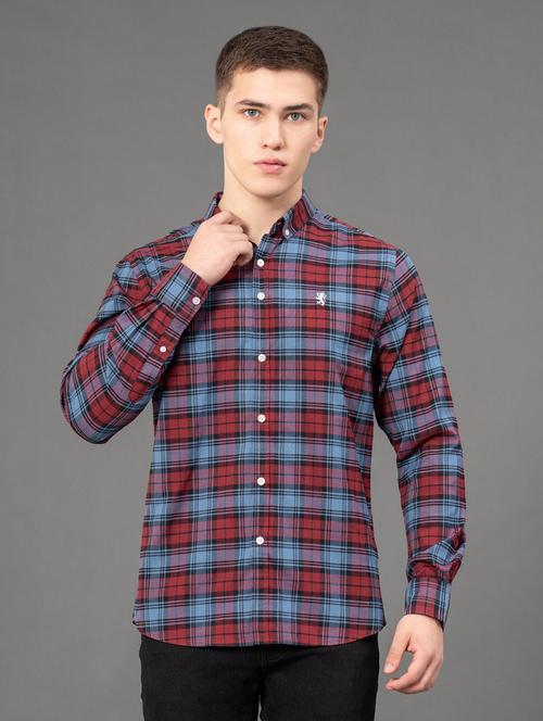 men checkered long sleeve regular fit casual shirt - 21934395 - Very Small Image - 1