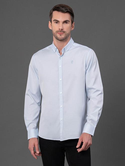 men solid long sleeve regular fit casual shirt - 21934430 - Very Small Image - 1