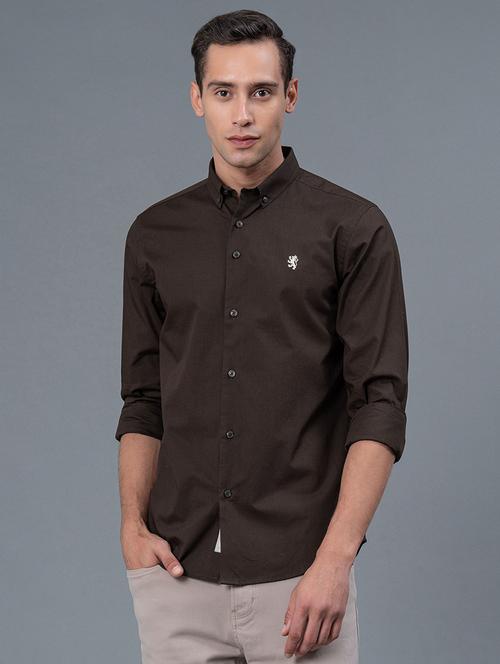 men solid long sleeve regular fit casual shirt - 21934463 - Very Small Image - 1