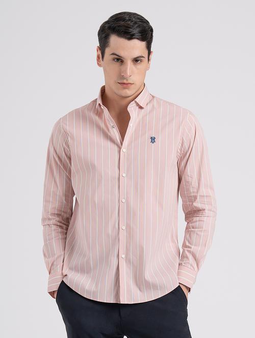 men striped long sleeve regular fit casual shirt - 21934509 - Very Small Image - 1
