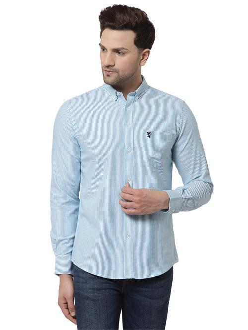 men striped long sleeve regular fit casual shirt - 21934564 - Very Small Image - 1