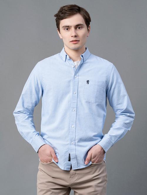 men solid long sleeve regular fit casual shirt - 21934596 - Very Small Image - 1