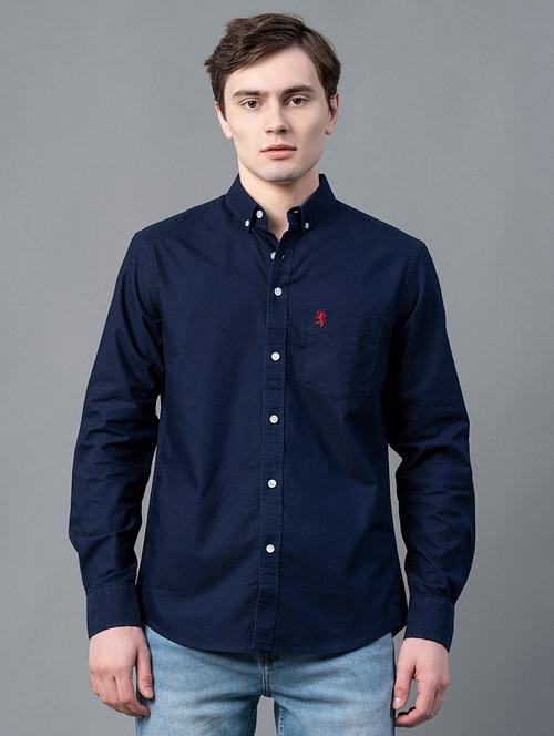 men solid long sleeve regular fit casual shirt - 21934602 - Very Small Image - 1