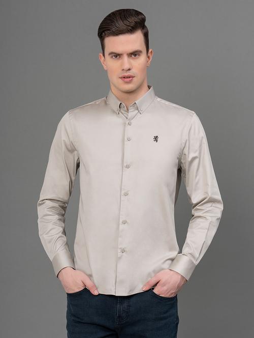 men solid long sleeve regular fit casual shirt - 21934623 - Very Small Image - 1