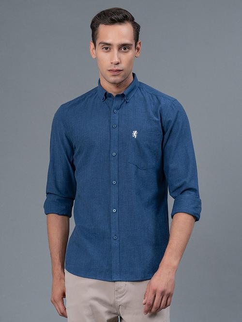 men solid long sleeve regular fit casual shirt - 21934633 - Very Small Image - 1