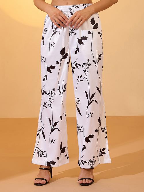 women printed mid rise bootcut trouser - 21934655 - Very Small Image - 1