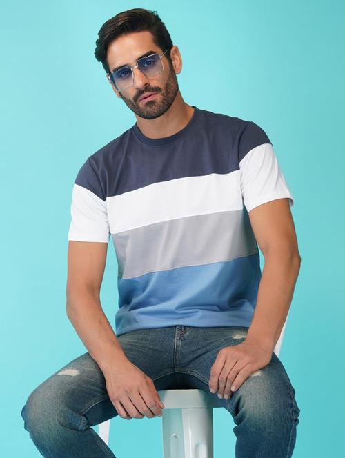 men color blocked short sleeve regular fit t-shirt - 21935531 - Very Small Image - 1