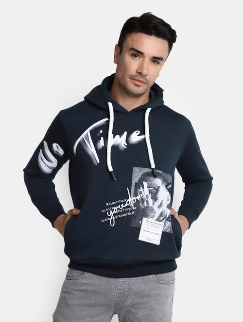 men printed long sleeve hooded sweatshirt - 21936749 - Very Small Image - 1