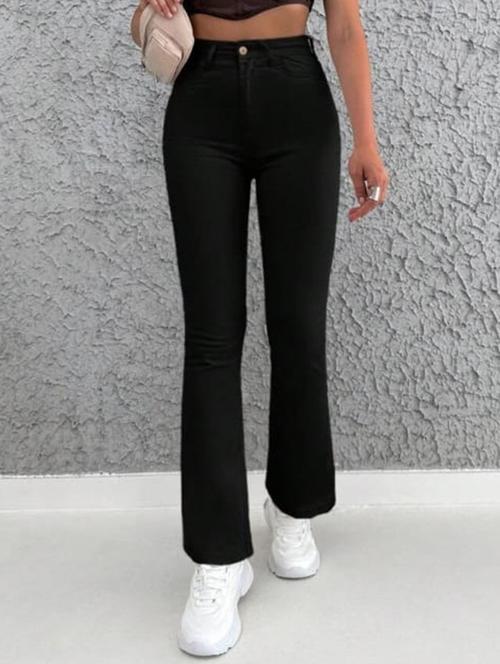 women solid high rise bootcut jean - 21936873 - Very Small Image - 1