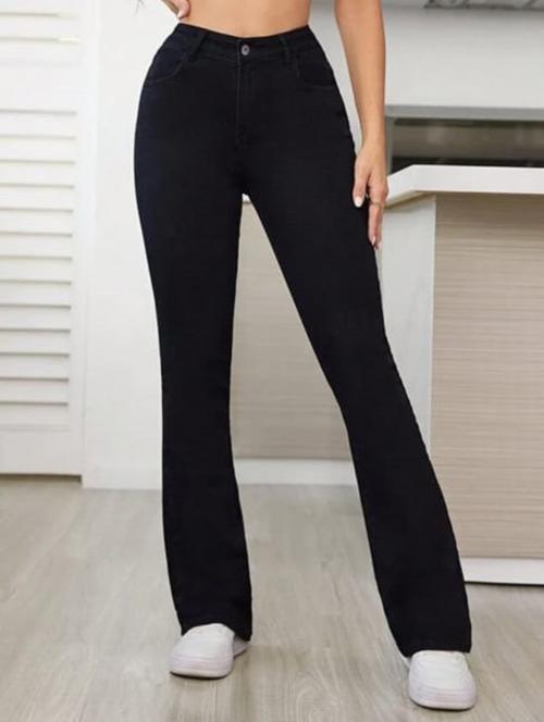 women solid high rise bootcut jean - 21936877 - Very Small Image - 1