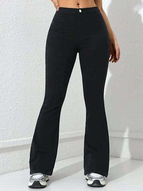 women black solid high rise bootcut jean - 21936893 - Very Small Image - 1