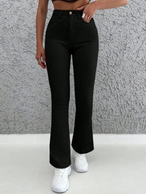 women black solid high rise bootcut jean - 21936894 - Very Small Image - 1