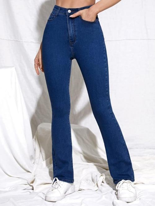 women solid high rise bootcut jean - 21936959 - Very Small Image - 1