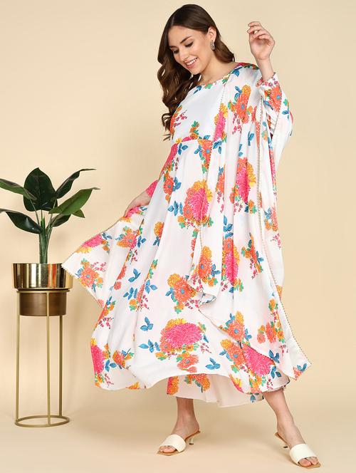 women floral printed long sleeve kurta and dupatta set - 21939392 - Very Small Image - 1