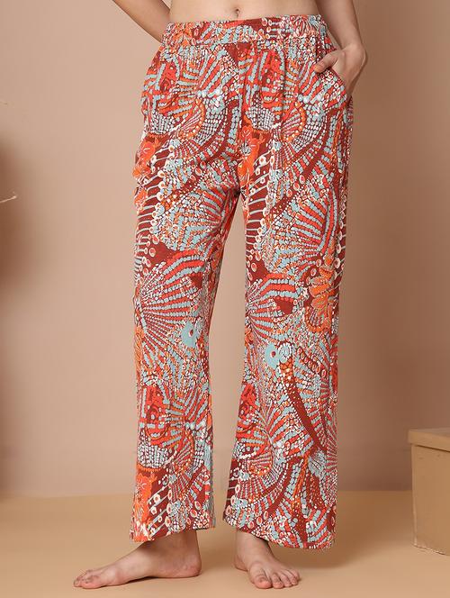 women printed mid rise full length pajama - 21939475 - Very Small Image - 1
