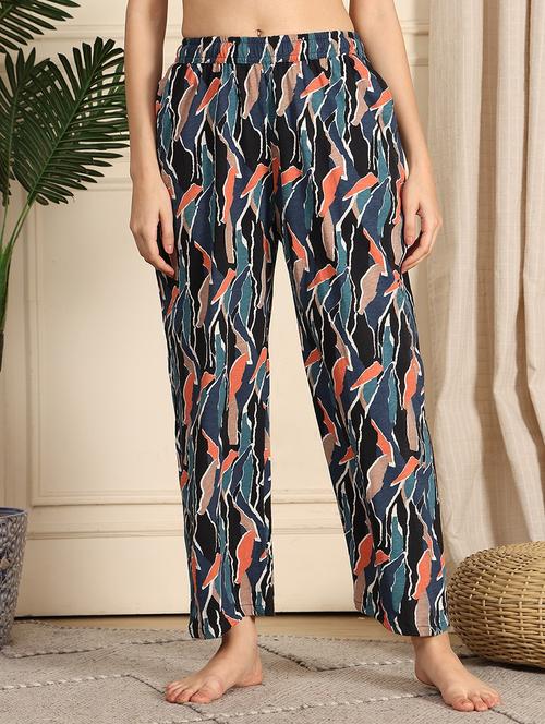 women printed mid rise full length pajama - 21939484 - Very Small Image - 1