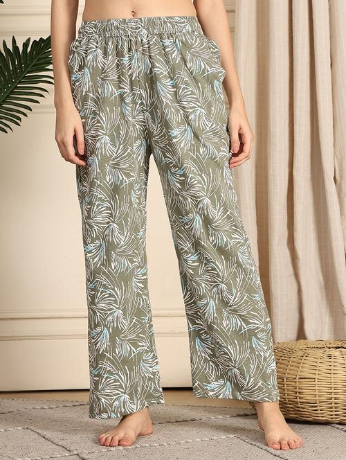 women printed mid rise full length pajama - 21939493 - Very Small Image - 1