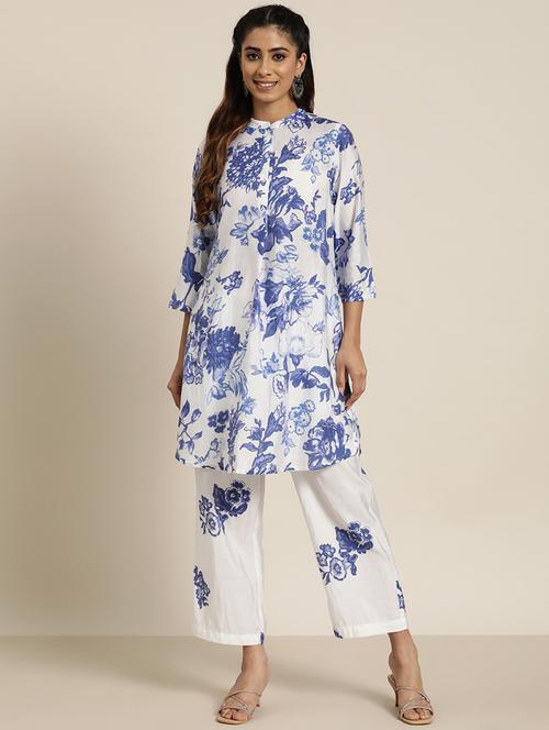 women three quarter sleeve ethnic co-ord set - 21939510 - Very Small Image - 1