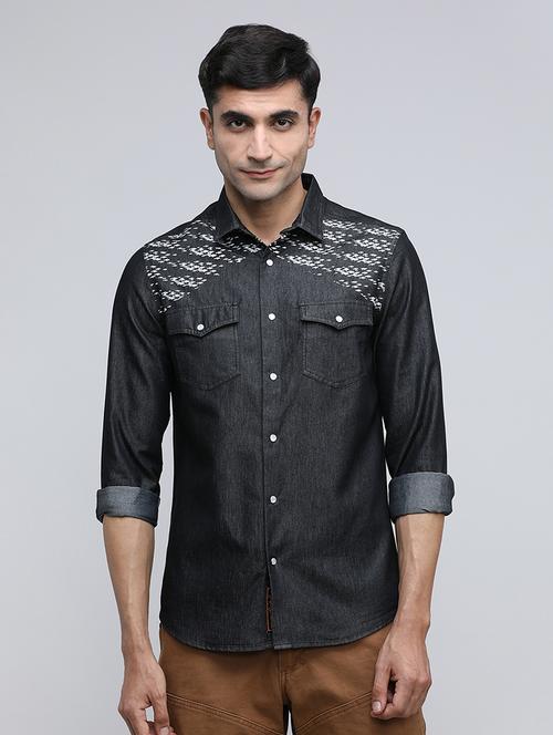 men printed long sleeve regular fit casual shirt - 21940474 - Very Small Image - 1