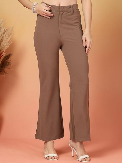 women solid high rise bootcut trouser - 21940857 - Very Small Image - 1