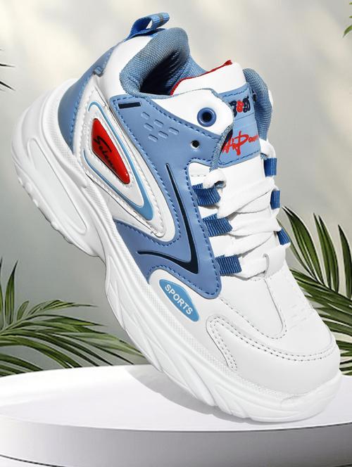 boys white lace up sports shoe - 21941614 - Very Small Image - 1
