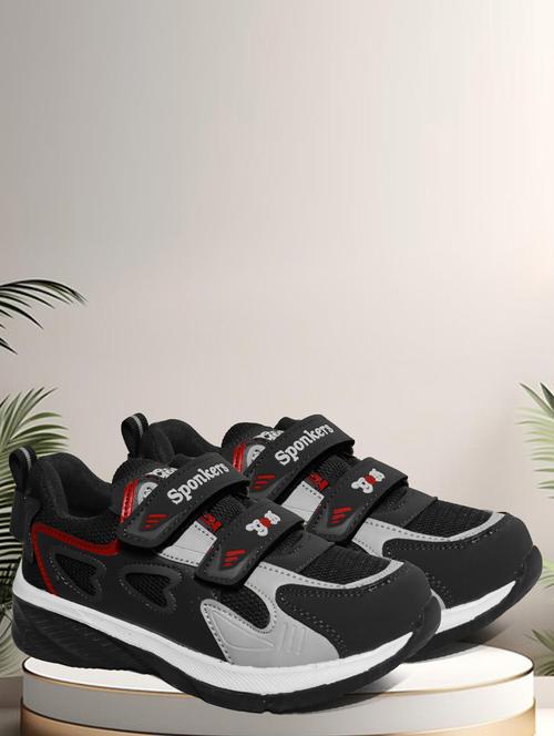 unisex color block velcro sport shoes - 21941629 - Very Small Image - 1