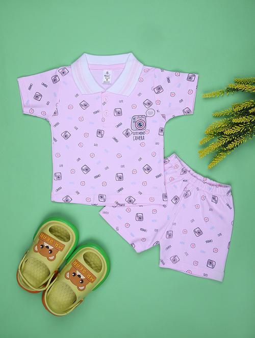 boys printed t-shirt & shorts twin set - 21943765 - Very Small Image - 1