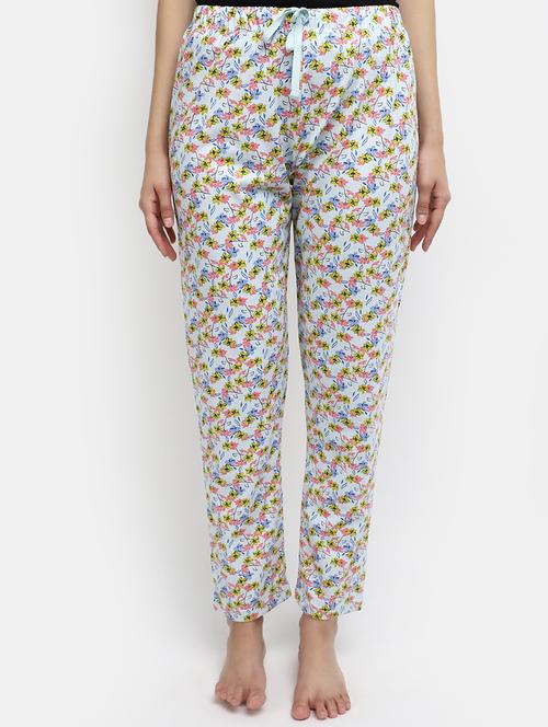 floral print cotton blend full length pajamas - 21944828 - Very Small Image - 1
