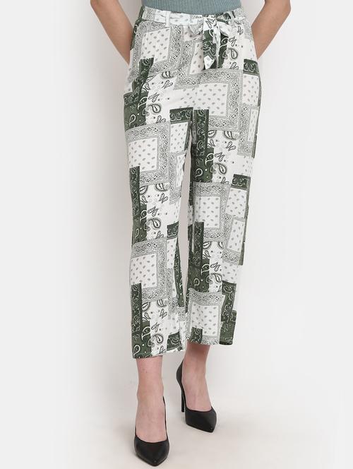 women printed high rise straight palazzo - 21944862 - Very Small Image - 1