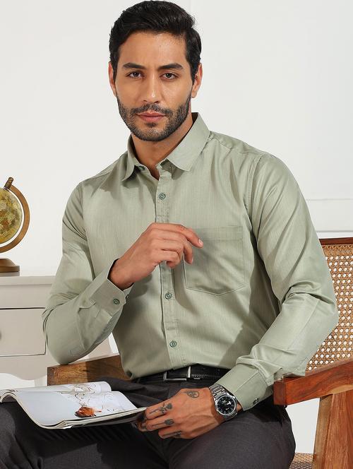 men solid long sleeve regular fit formal shirt - 21950155 - Very Small Image - 1