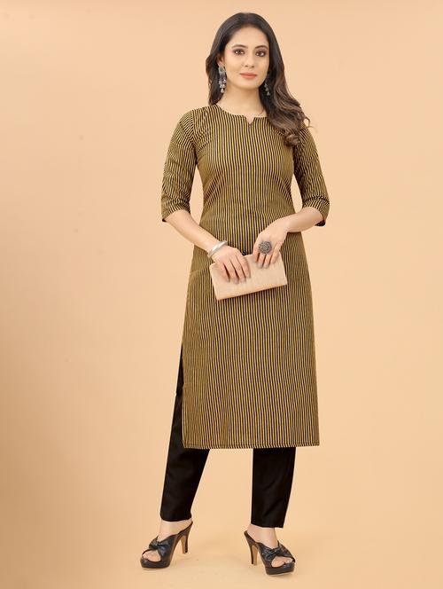 women three quarter sleeve kurta pant set - 21954098 - Very Small Image - 1