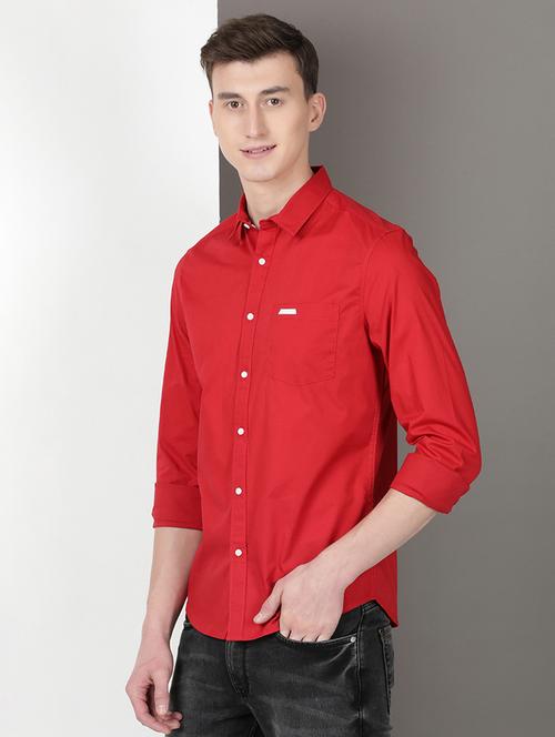 men solid long sleeve regular fit casual shirt - 21954510 - Very Small Image - 1