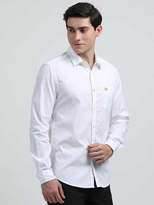 men solid long sleeve regular fit casual shirt - 21954577 - Very Small Image - 1