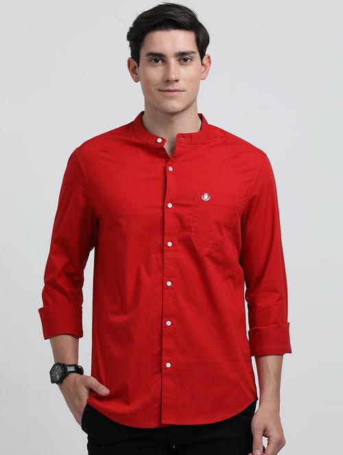 men solid long sleeve regular fit casual shirt - 21954581 - Very Small Image - 1
