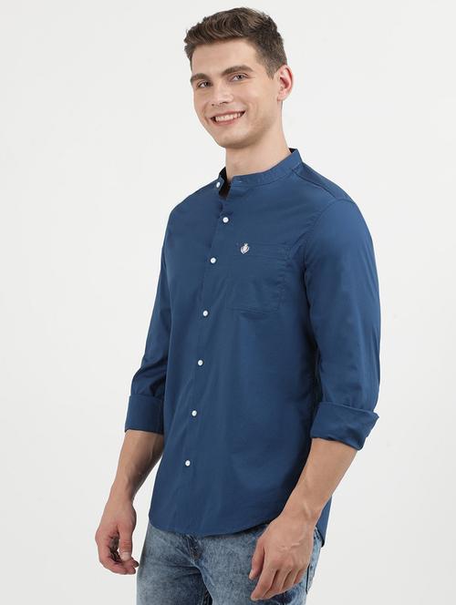 men solid long sleeve regular fit casual shirt - 21954582 - Very Small Image - 1